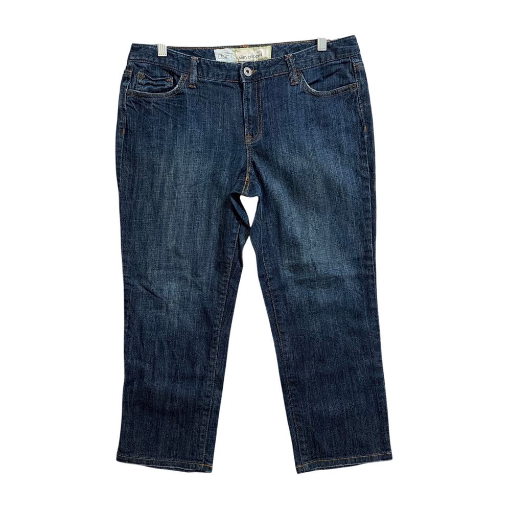 Ann Taylor LOFT Womens Jeans Blue Denim Mid Rise Slim Cropped Stretch 10P
